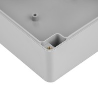 ZP240.120.75JpH TM ABS-PC - Hermetic enclosure ZP240.120.75 lightgray, transparent lid with gasket and brass bushing ABS-PC