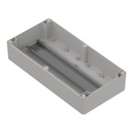 ZP240.120.75JpH TM ABS-PC - Hermetic enclosure ZP240.120.75 lightgray, transparent lid with gasket and brass bushing ABS-PC