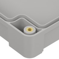 ZP240.190.60J TM ABS - Plastic enclosure ZP240.190.60 lightgray with brass bushing ABS