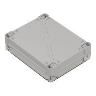 ZP240.190.60Jp TM ABS-PC - Plastic enclosure ZP240.190.60 lightgray, transparent lid with brass bushing ABS-PC