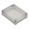 ZP240.190.60JpH TM ABS-PC - Hermetic enclosure ZP240.190.60 lightgray, transparent lid with gasket and brass bushing ABS-PC