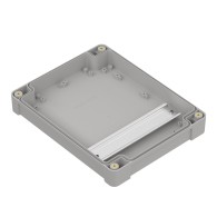 ZP240.190.60JpH TM PC - Hermetic enclosure ZP240.190.60 lightgray, transparent lid with gasket and brass bushing PC