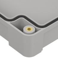 ZP240.190.60SJ-IP67 TM ABS - Enclosure hermetically sealed ZP240.190.60 lightgray with brass bushing ABS 