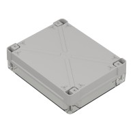 ZP240.190.60SJp-IP67 TM ABS-PC - Enclosure hermetically sealed ZP240.190.60 lightgray, transparent lid with brass bushing ABS-PC