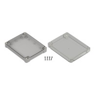 ZP240.190.60SJp-IP67 TM ABS-PC - Enclosure hermetically sealed ZP240.190.60 lightgray, transparent lid with brass bushing ABS-PC