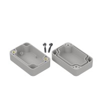 ZP60.40.30J TM ABS - Plastic enclosure ZP60.40.30 lightgray with gasket and brass bushing ABS