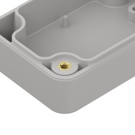 ZP60.40.30J TM ABS - Plastic enclosure ZP60.40.30 lightgray with gasket and brass bushing ABS