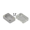 ZP60.40.30Jp TM ABS-PC - Plastic enclosure ZP60.40.30 lightgray, transparent lid with brass bushing ABS-PC