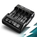 Cylindrical battery chargers
