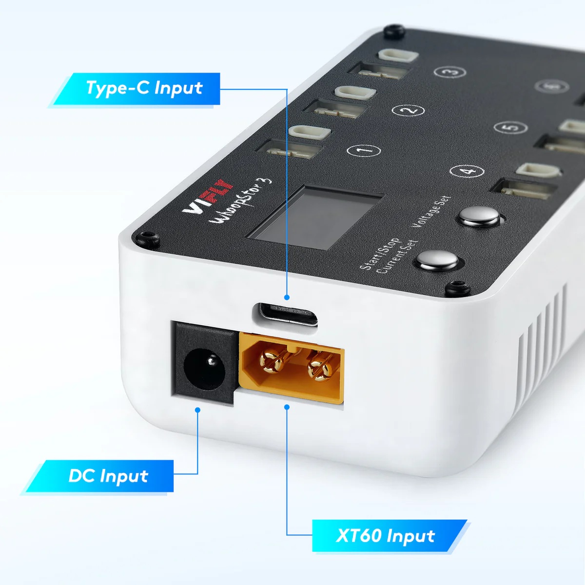 VIFLY WhoopStor 3 - 6-kanałowa ładowarka LiPo i LiHV 1S