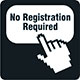No registration required