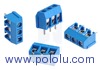 Screw Terminal Block: 3-Pin, 5 mm Pitch, Side Entry (4-Pack)
